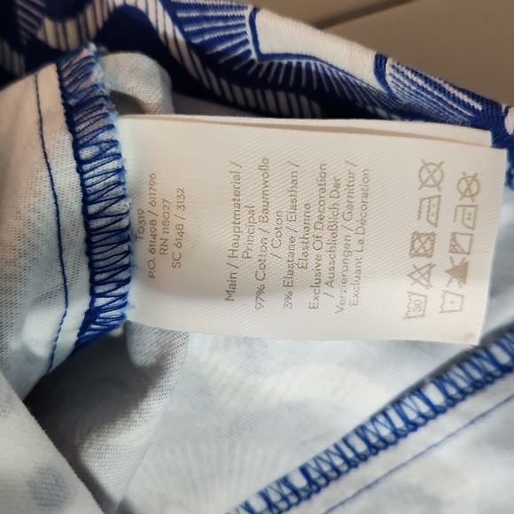 Boden Blue & White Nautical Star Print 6P Cotton & Elastane Skirt - Picture 9 of 10